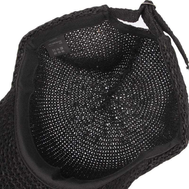 WITHMOONS Baseball Cap Summer Cool Paperstraw Cotton Mesh Ballcap for Men Women KR1960 (Black) - Image 4